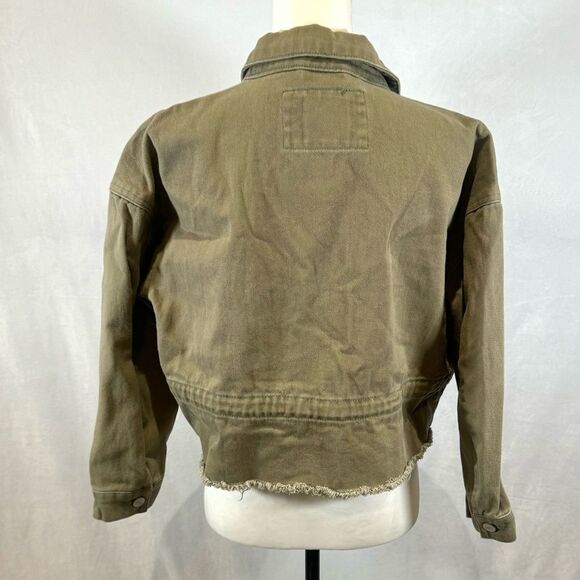 Stoosh Vintage Denim olive green utility jacket size small - Picture 4 of 6
